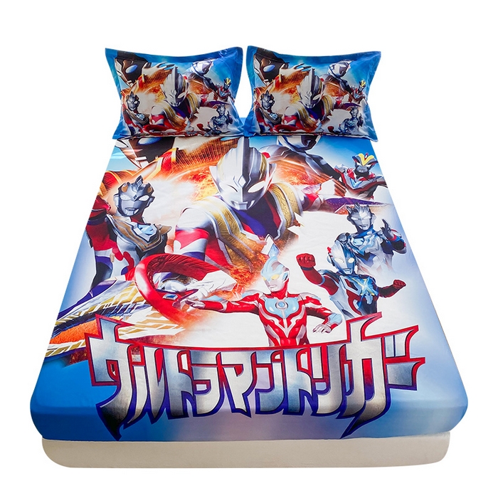 91家纺网 家纺一手货源 找家纺 一电 2026新款卡通床单床笠棕垫床套防尘罩席床垫保护套卡通儿童上下床床单床笠-第六批 闪电奥特曼