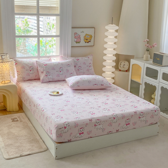 91家纺网 家纺一手货源 找家纺 （总）一电 2026新款跨境电商外贸四季卡通床笠单件床罩床垫套防滑套宿舍儿童床单定制-第八批