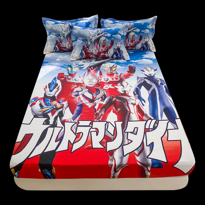 91家纺网 家纺一手货源 找家纺 一电 2026新款卡通床单床笠棕垫床套防尘罩席床垫保护套卡通儿童上下床床单床笠-第六批 帅气奥特曼