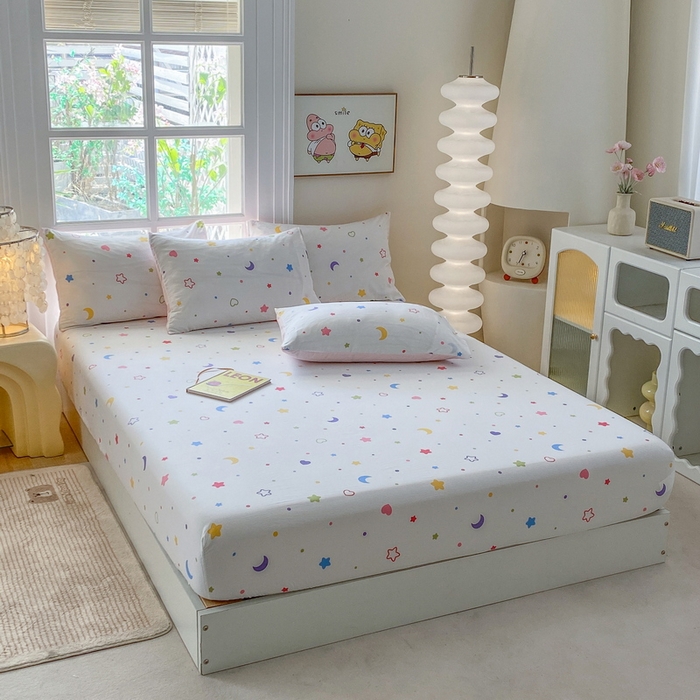 91家纺网 家纺一手货源 找家纺 （总）一电 2026新款跨境电商外贸四季卡通床笠单件床罩床垫套防滑套宿舍儿童床单定制-第八批
