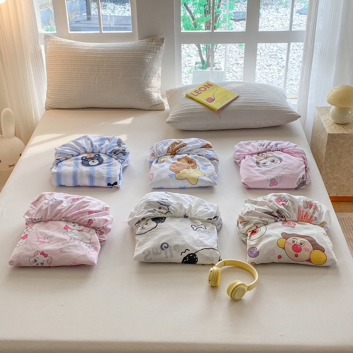 91家纺网 家纺一手货源 找家纺 （总）一电 2026新款跨境电商外贸四季卡通床笠单件床罩床垫套防滑套宿舍儿童床单定制-第八批