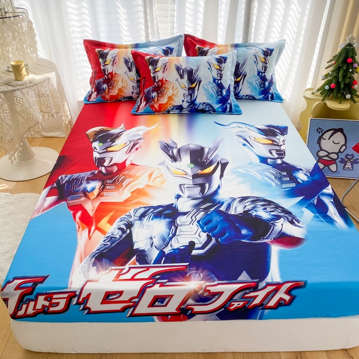 91家纺网 家纺一手货源 找家纺 一电 2026新款卡通床单床笠棕垫床套防尘罩席床垫保护套卡通儿童上下床床单床笠-第六批 星星奥特曼