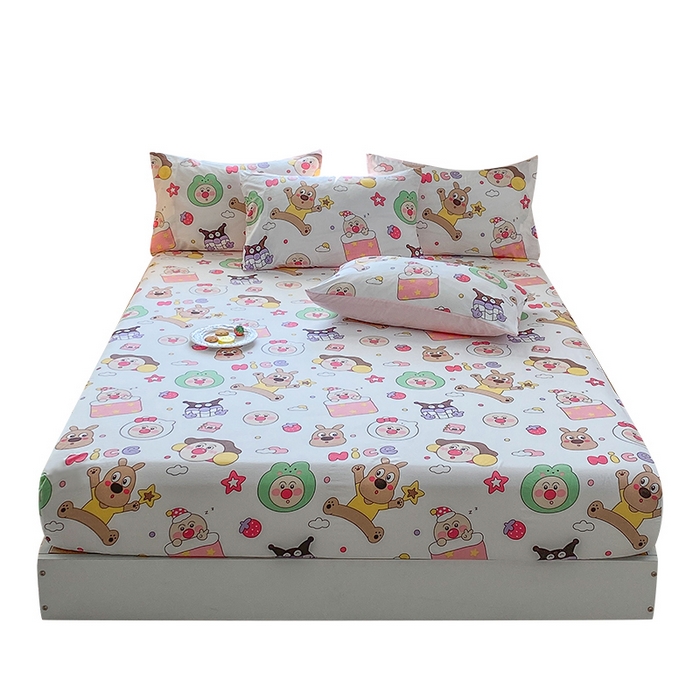 91家纺网 家纺一手货源 找家纺 一电 2026新款跨境电商外贸四季卡通床笠单件床罩床垫套防滑套宿舍儿童床单定制-第八批 欢乐派对