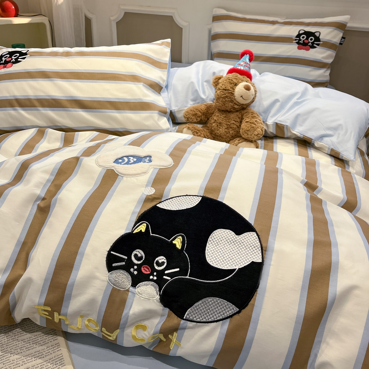 91家纺网 家纺一手货源 找家纺 （总）乐美家纺 2026春夏新款软萌全棉纯棉贴布绣系列四件套