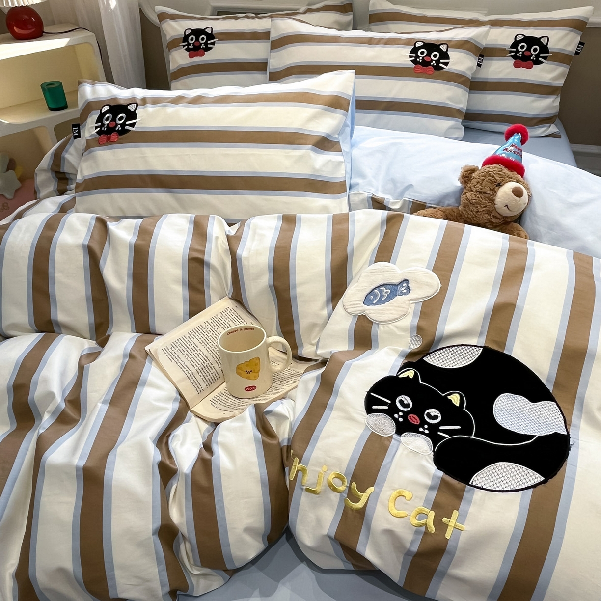 91家纺网 家纺一手货源 找家纺 乐美家纺 2025新款全棉纯棉纯色床笠床笠笠件单床笠 粉末蓝