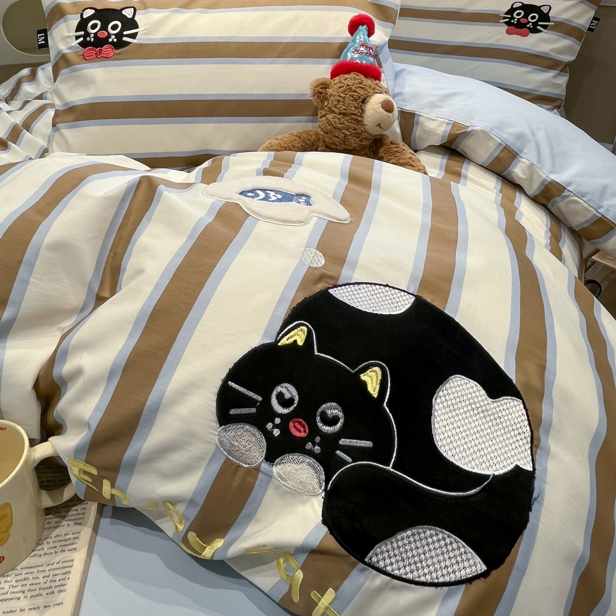 91家纺网 家纺一手货源 找家纺 （总）乐美家纺 2026春夏新款软萌全棉纯棉贴布绣系列四件套