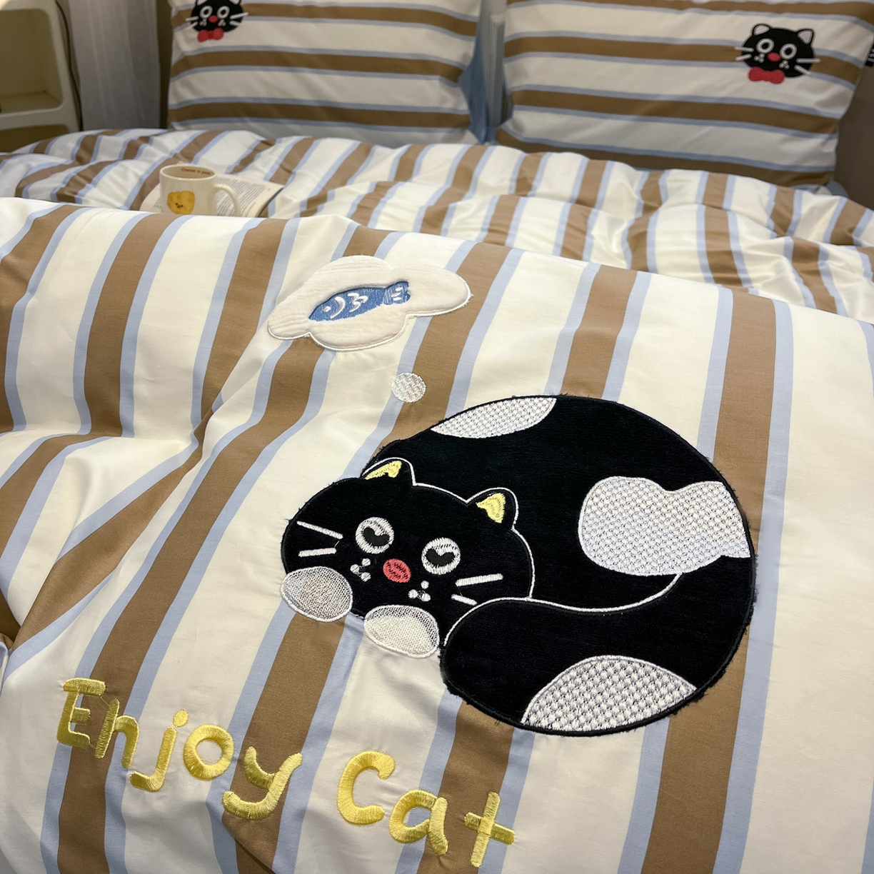 91家纺网 家纺一手货源 找家纺 （总）乐美家纺 2026春夏新款软萌全棉纯棉贴布绣系列四件套