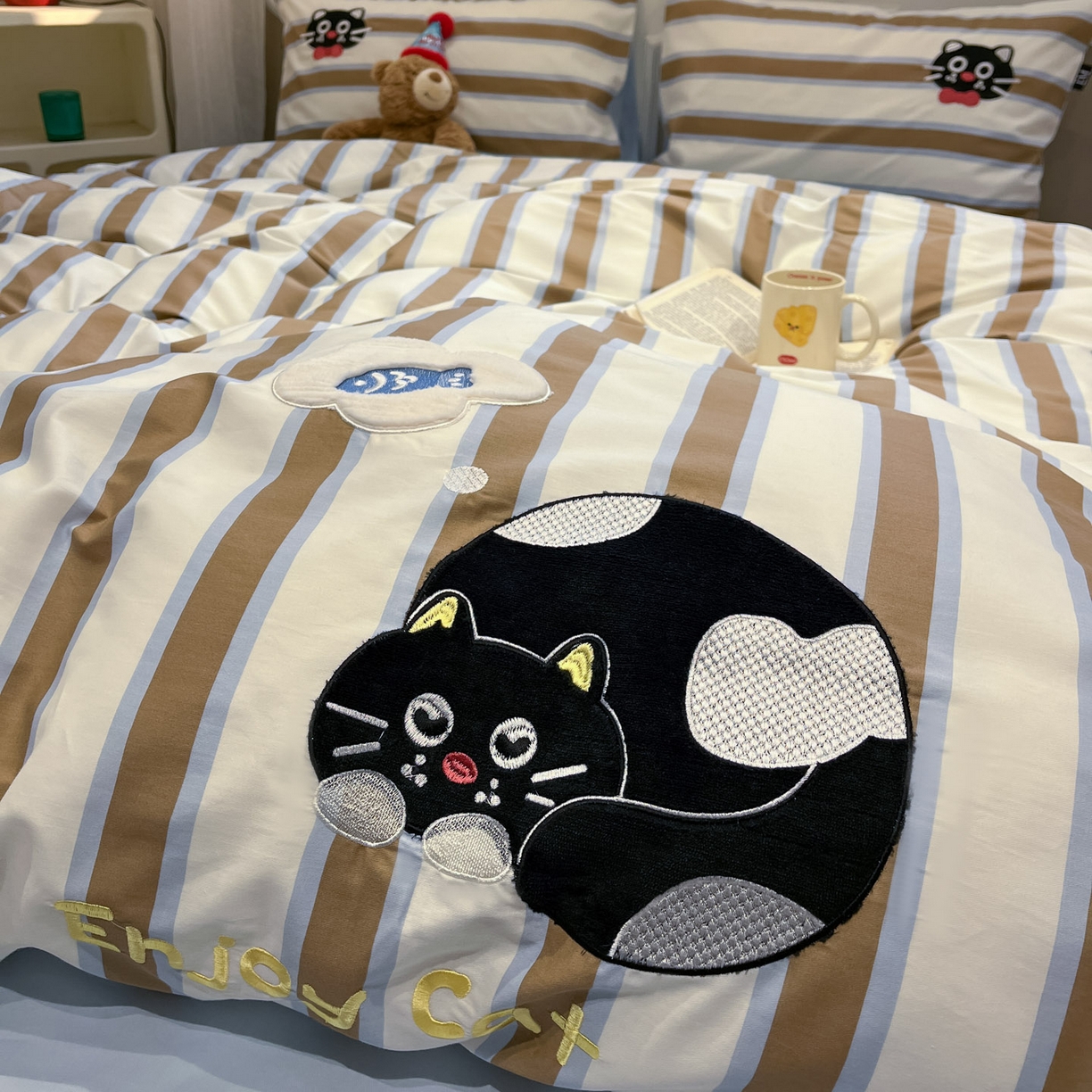 91家纺网 家纺一手货源 找家纺 （总）乐美家纺 2026春夏新款软萌全棉纯棉贴布绣系列四件套