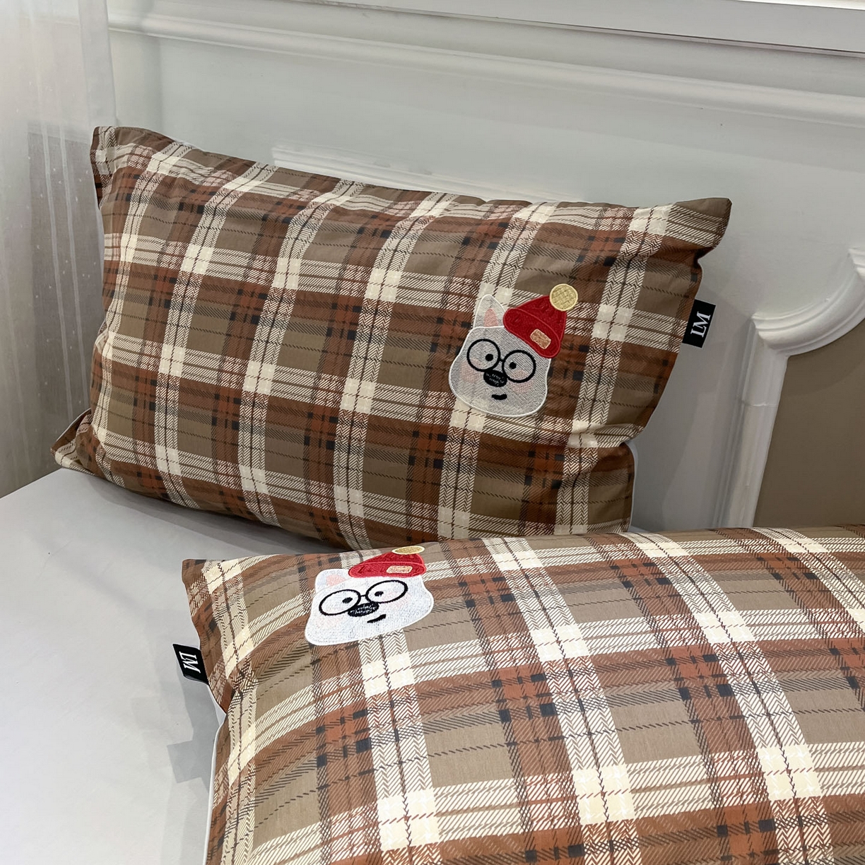 91家纺网 家纺一手货源 找家纺 乐美家纺 2026春夏新款软萌全棉纯棉贴布绣系列四件套 复古英伦西高地