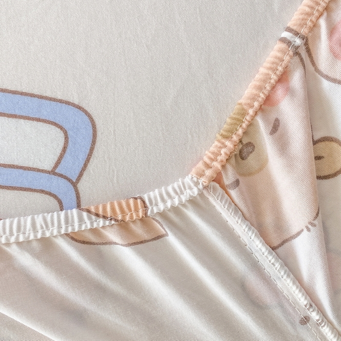 91家纺网 家纺一手货源 找家纺 一电 2026新款跨境电商外贸四季卡通床笠单件床罩床垫套防滑套宿舍儿童床单定制-第八批 卡皮巴拉