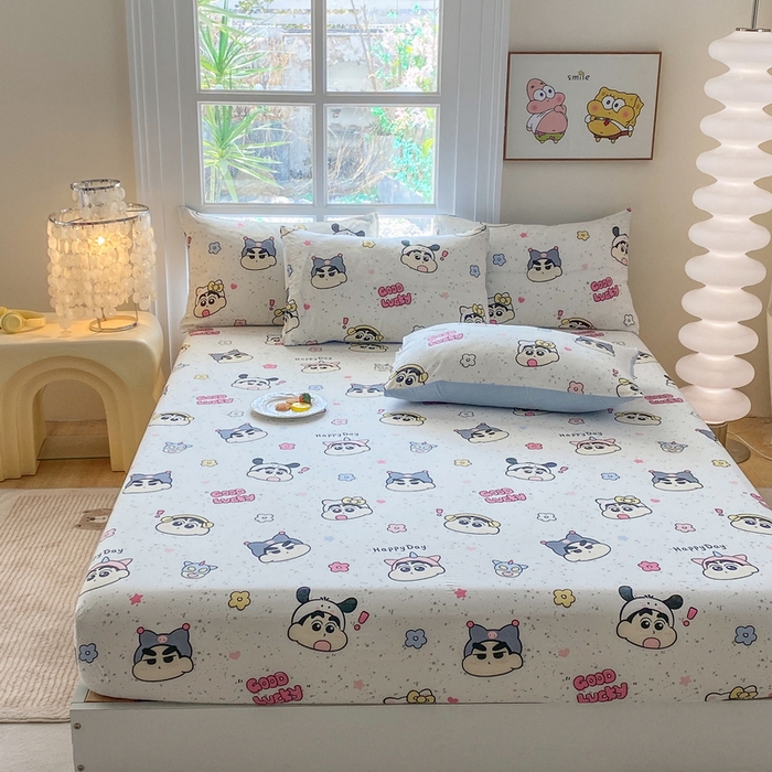 91家纺网 家纺一手货源 找家纺 一电 2026新款跨境电商外贸四季卡通床笠单件床罩床垫套防滑套宿舍儿童床单定制-第八批 快乐少年
