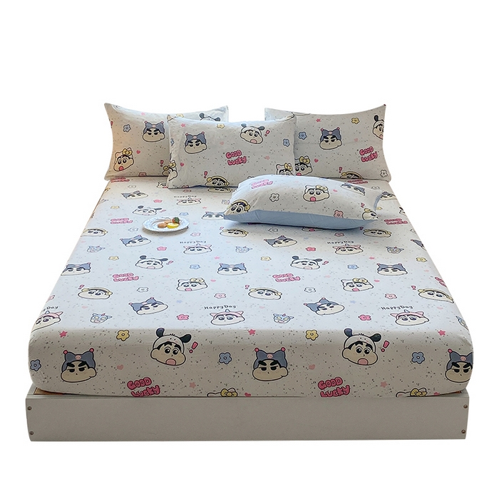 91家纺网 家纺一手货源 找家纺 一电 2026新款跨境电商外贸四季卡通床笠单件床罩床垫套防滑套宿舍儿童床单定制-第八批 快乐少年
