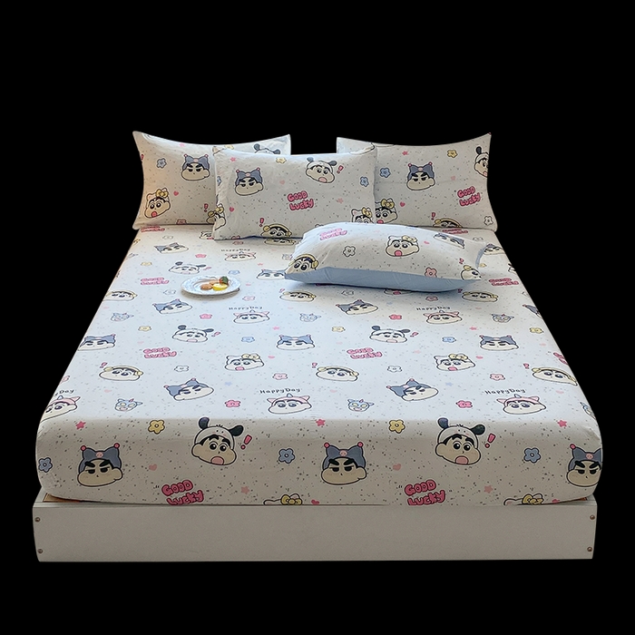 91家纺网 家纺一手货源 找家纺 一电 2026新款跨境电商外贸四季卡通床笠单件床罩床垫套防滑套宿舍儿童床单定制-第八批 快乐少年
