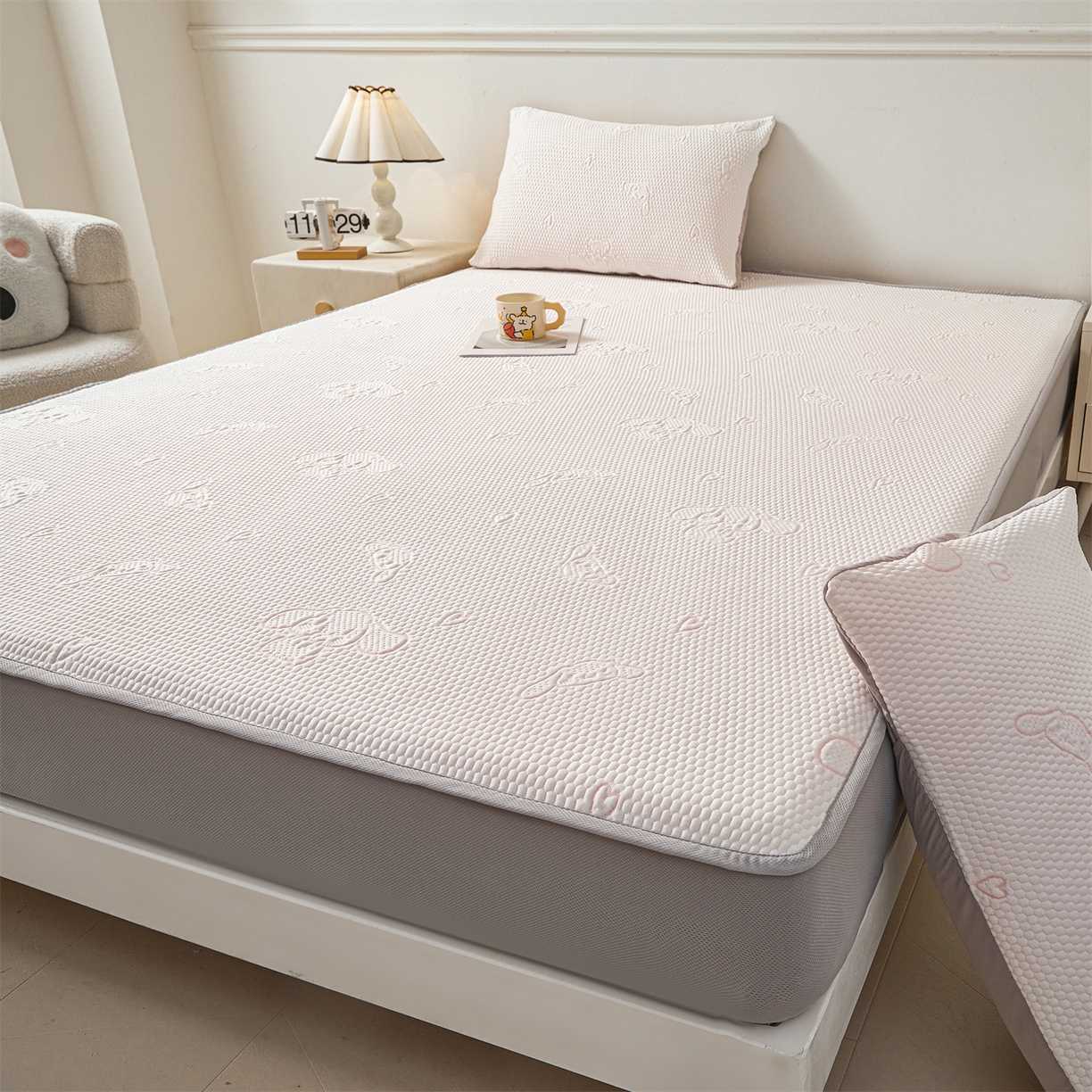 91家纺网 家纺一手货源 找家纺 （总）恒爱家纺 2026新款冰豆豆冰丝床笠凉席席子凉席