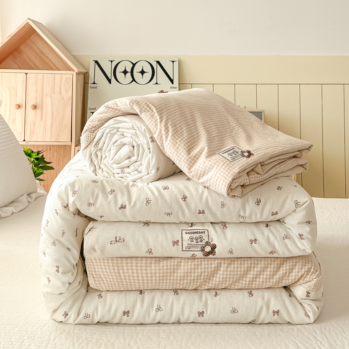 91家纺网 家纺一手货源 找家纺 （总）有货 2026新款全棉棉麻提花印花夏被春秋被被子被-格格花屿系列