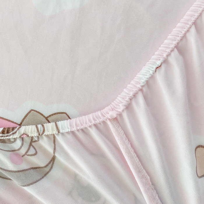 91家纺网 家纺一手货源 找家纺 一电 2026新款跨境电商外贸四季卡通床笠单件床罩床垫套防滑套宿舍儿童床单定制-第八批 拉布布