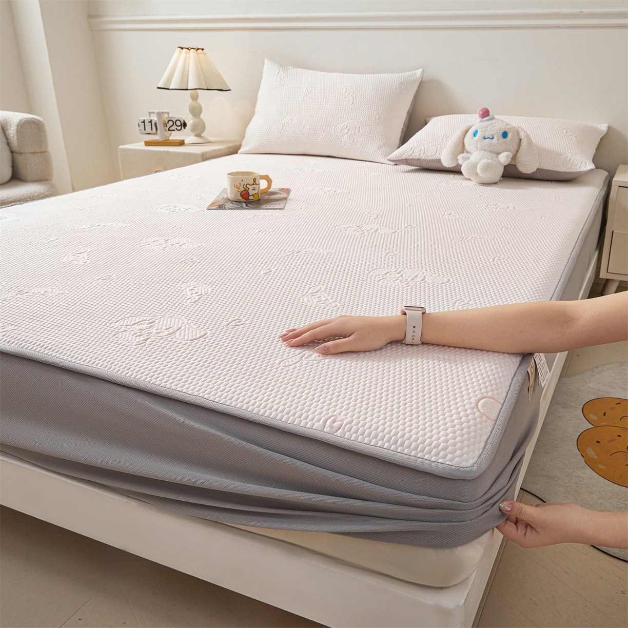 91家纺网 家纺一手货源 找家纺 （总）恒爱家纺 2026新款冰豆豆冰丝床笠凉席席子凉席