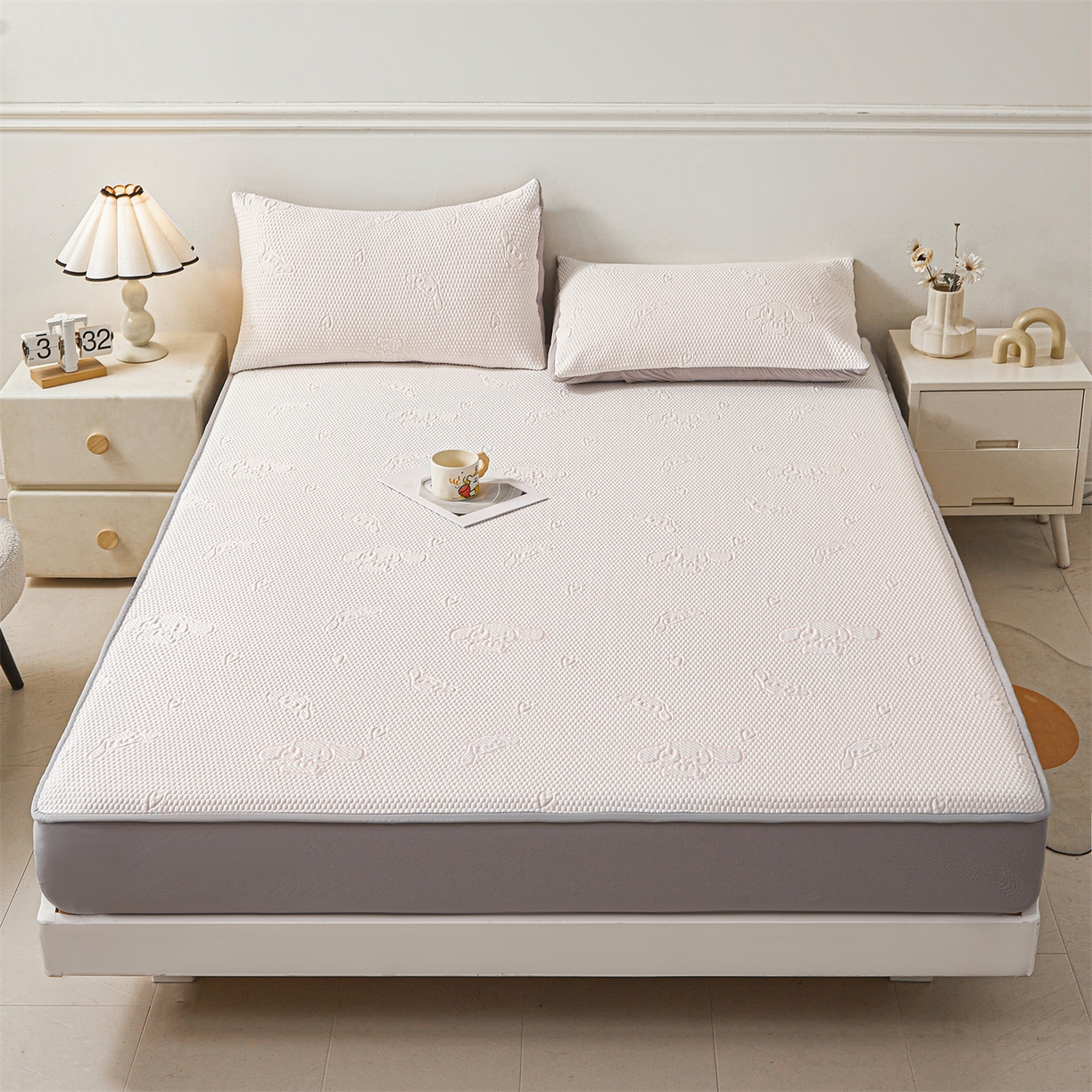 91家纺网 家纺一手货源 找家纺 （总）恒爱家纺 2026新款冰豆豆冰丝床笠凉席席子凉席