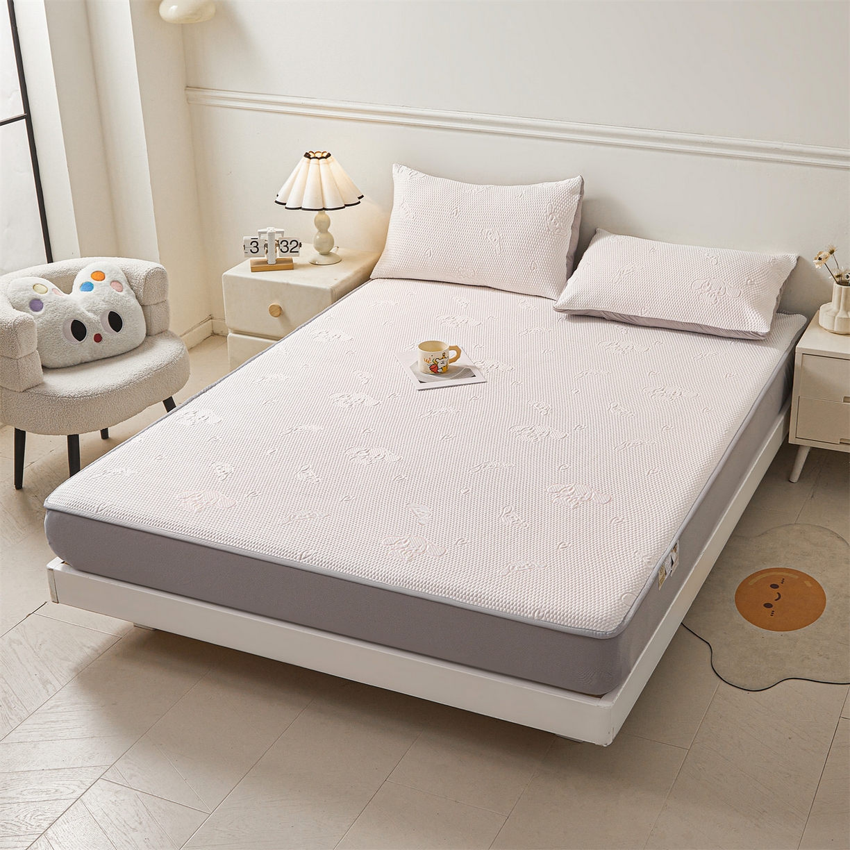 91家纺网 家纺一手货源 找家纺 （总）恒爱家纺 2026新款冰豆豆冰丝床笠凉席席子凉席