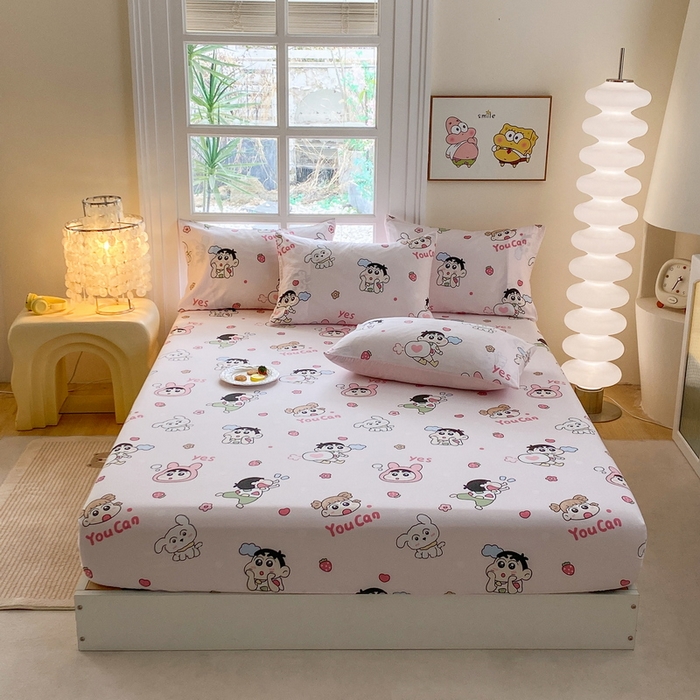 91家纺网 家纺一手货源 找家纺 一电 2026新款跨境电商外贸四季卡通床笠单件床罩床垫套防滑套宿舍儿童床单定制-第八批 你最棒