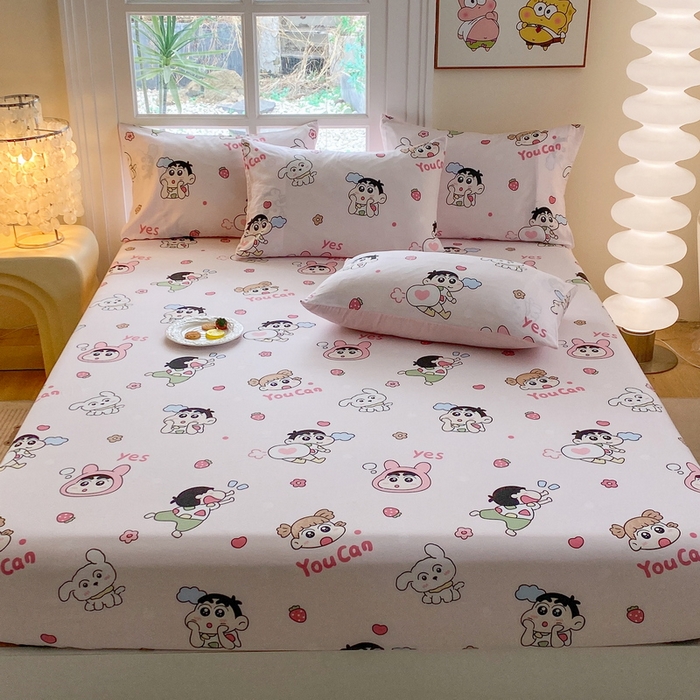 91家纺网 家纺一手货源 找家纺 一电 2026新款跨境电商外贸四季卡通床笠单件床罩床垫套防滑套宿舍儿童床单定制-第八批 你最棒