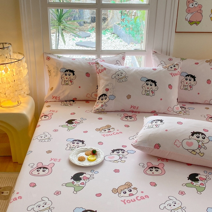 91家纺网 家纺一手货源 找家纺 一电 2026新款跨境电商外贸四季卡通床笠单件床罩床垫套防滑套宿舍儿童床单定制-第八批 你最棒