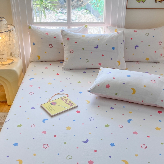 91家纺网 家纺一手货源 找家纺 一电 2026新款跨境电商外贸四季卡通床笠单件床罩床垫套防滑套宿舍儿童床单定制-第八批 星愿