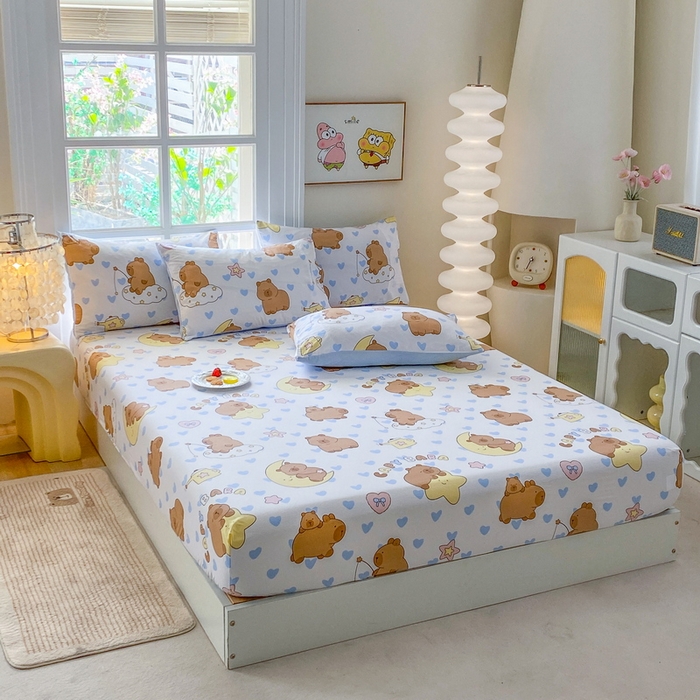一电 2026新款跨境电商外贸四季卡通床笠单件床罩床垫套防滑套宿舍儿童床单定制-第八批 依恋