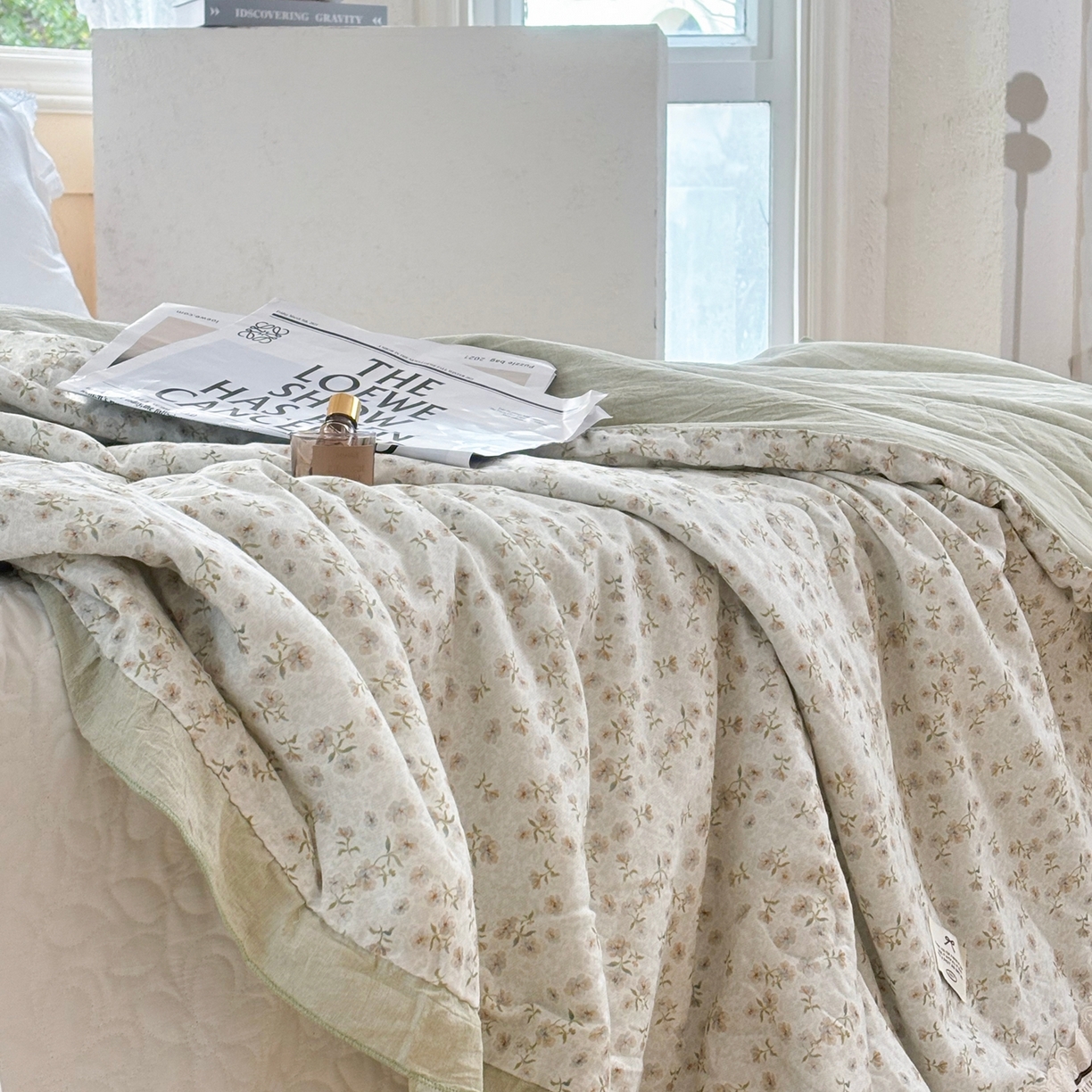 91家纺网 家纺一手货源 找家纺 （总）有货 2026春夏新款全棉双层纱被子被芯-南法假日系列