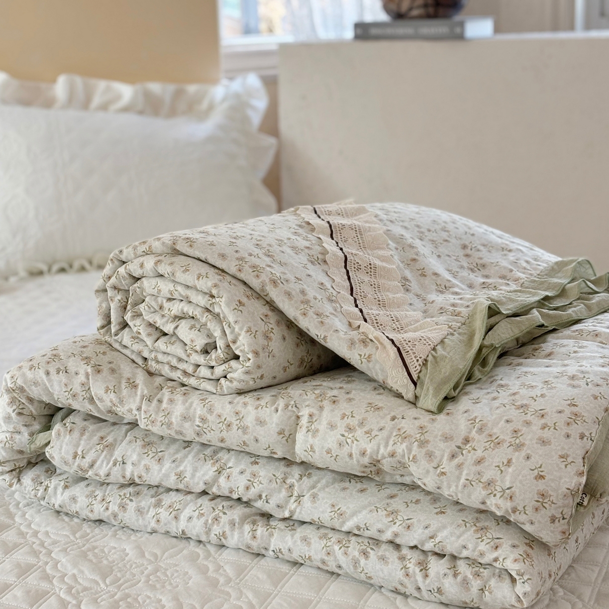 91家纺网 家纺一手货源 找家纺 （总）有货 2026春夏新款全棉双层纱被子被芯-南法假日系列