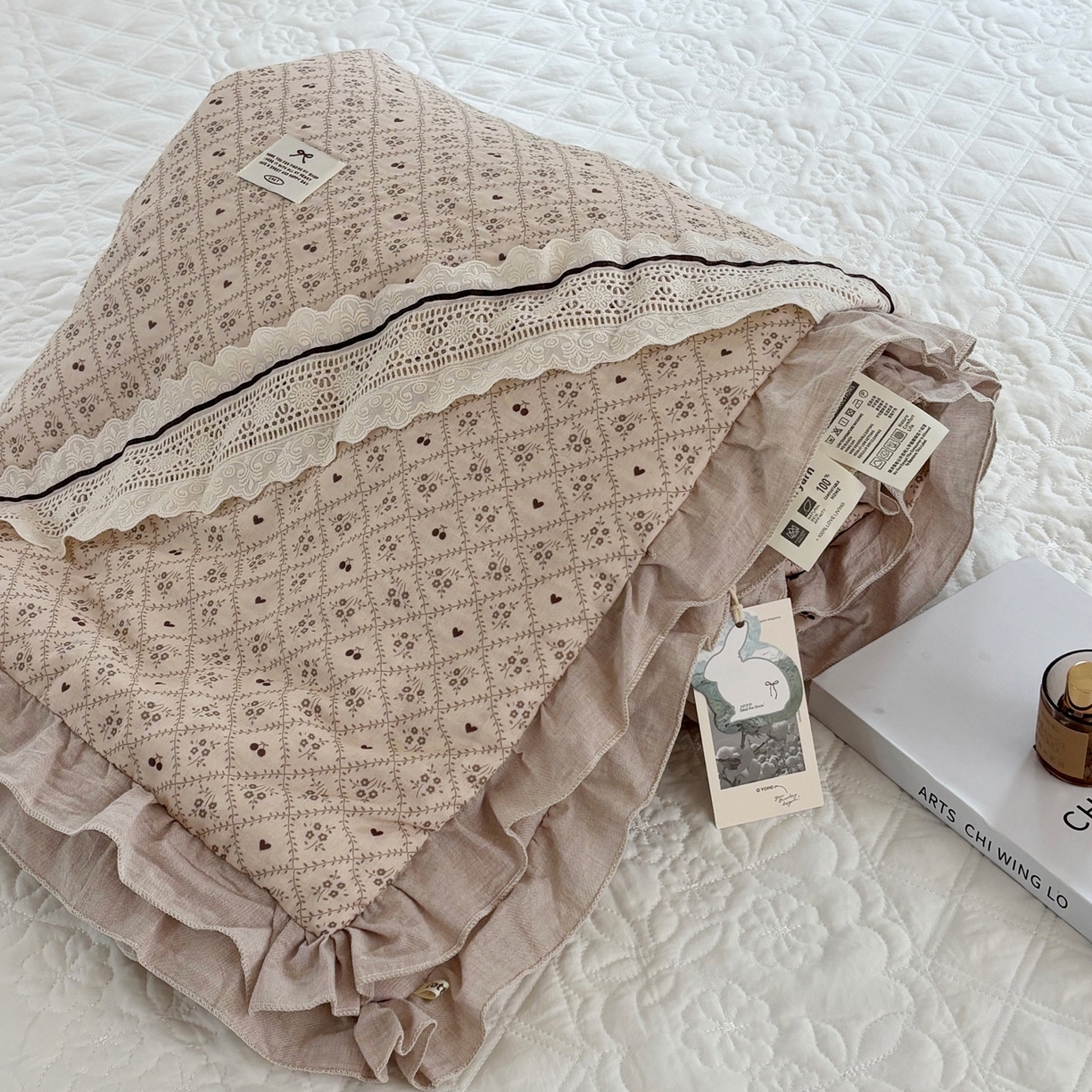 有货 2026春夏新款全棉双层纱被子被芯-南法假日系列 桃心曲