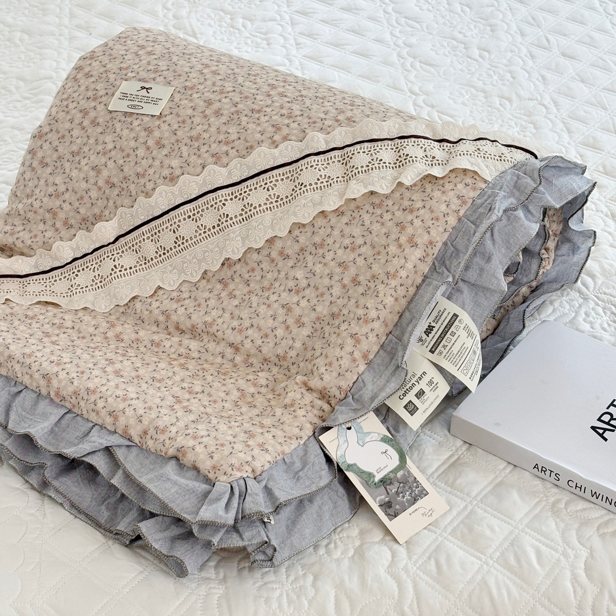 有货 2026春夏新款全棉双层纱被子被芯-南法假日系列 杏蒲英