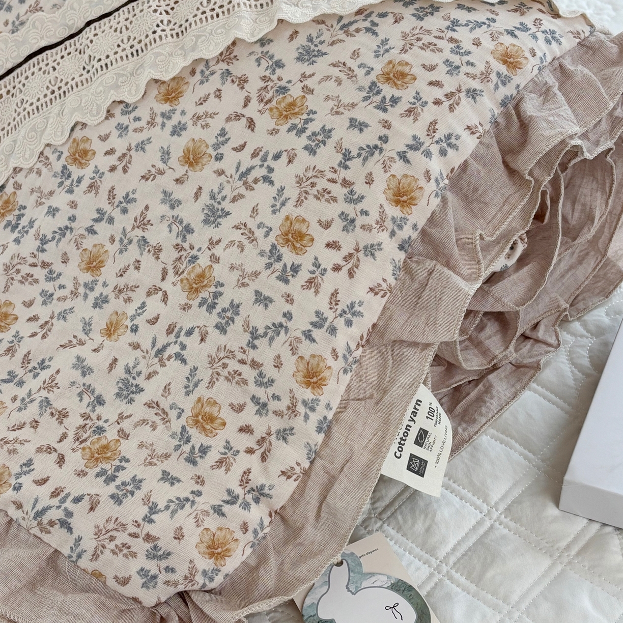 91家纺网 家纺一手货源 找家纺 有货 2026春夏新款全棉双层纱被子被芯-南法假日系列 暖阳盏