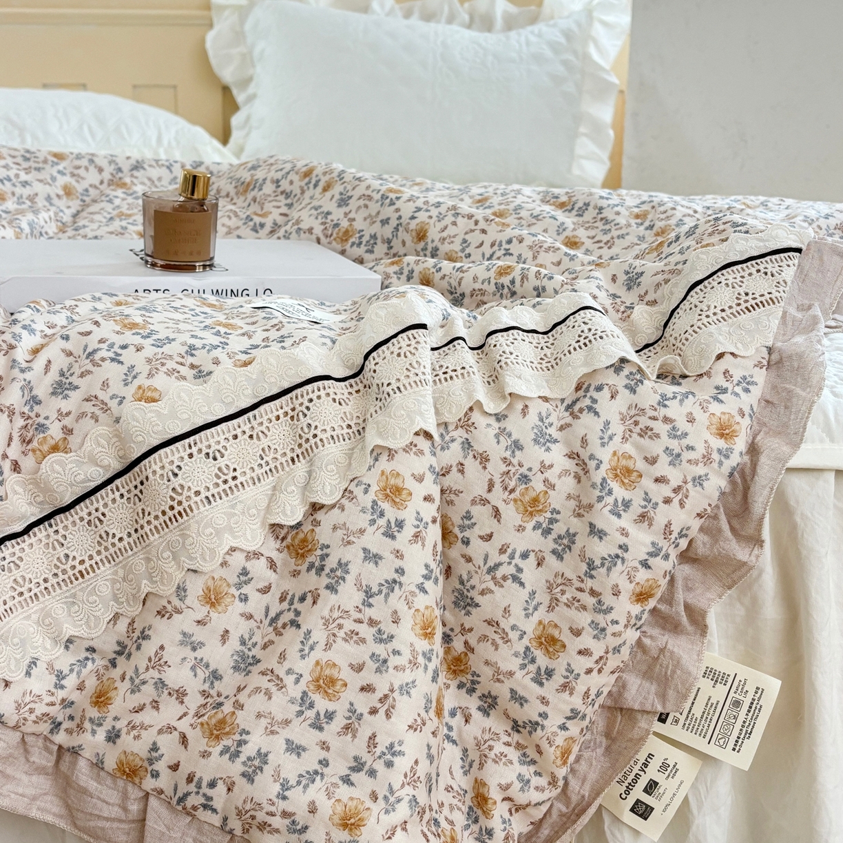 91家纺网 家纺一手货源 找家纺 有货 2026春夏新款全棉双层纱被子被芯-南法假日系列 暖阳盏