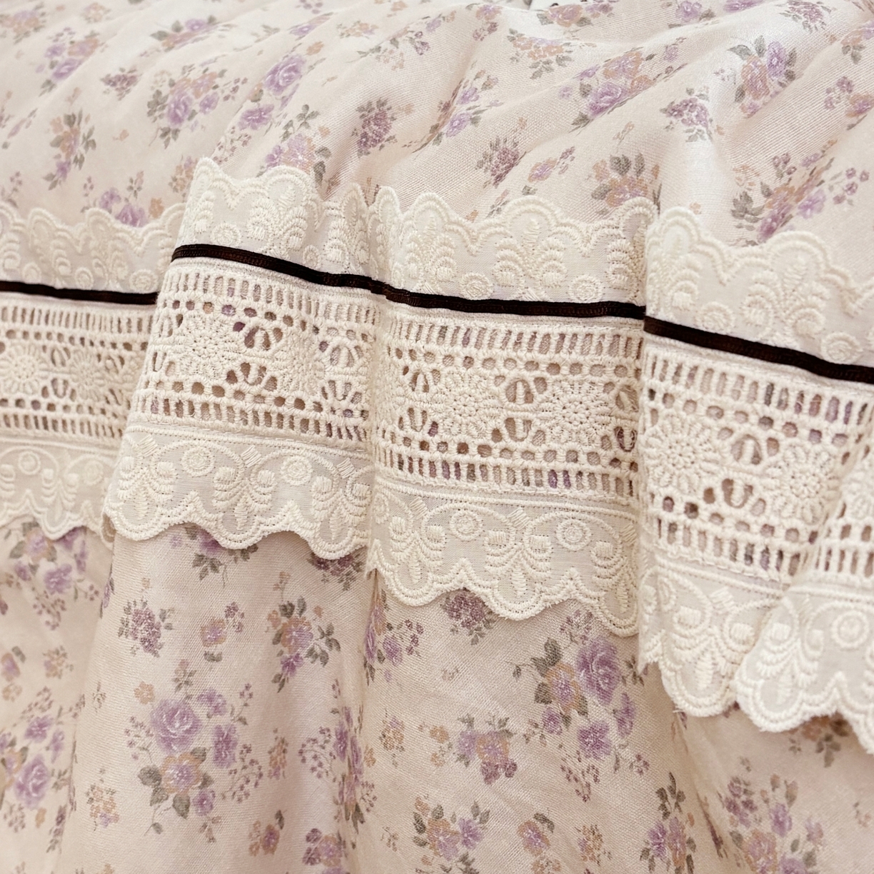 91家纺网 家纺一手货源 找家纺 有货 2026春夏新款全棉双层纱被子被芯-南法假日系列 熏衣茶