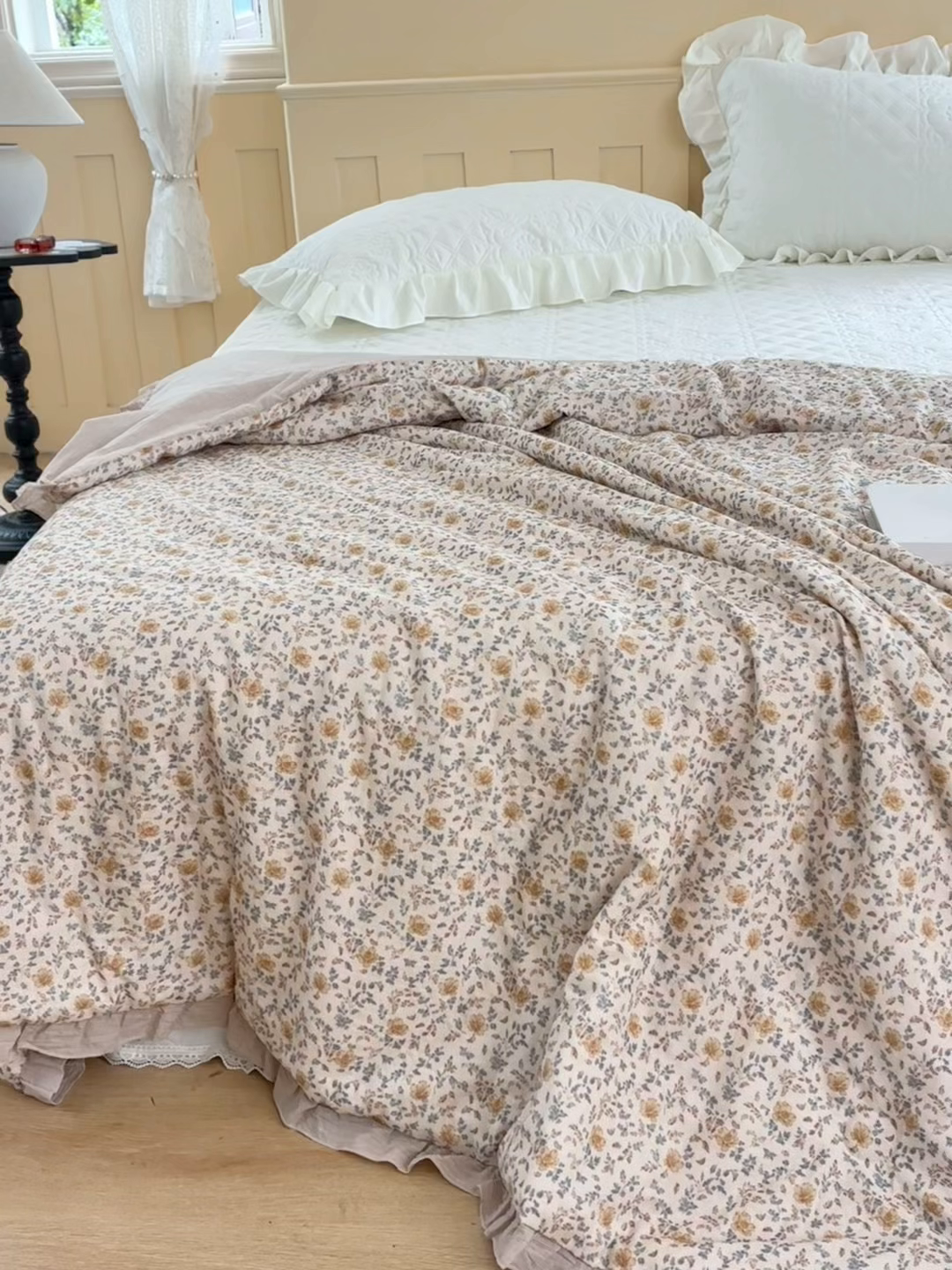 91家纺网 家纺一手货源 找家纺 有货 2026春夏新款全棉双层纱被子被芯-南法假日系列 暖阳盏