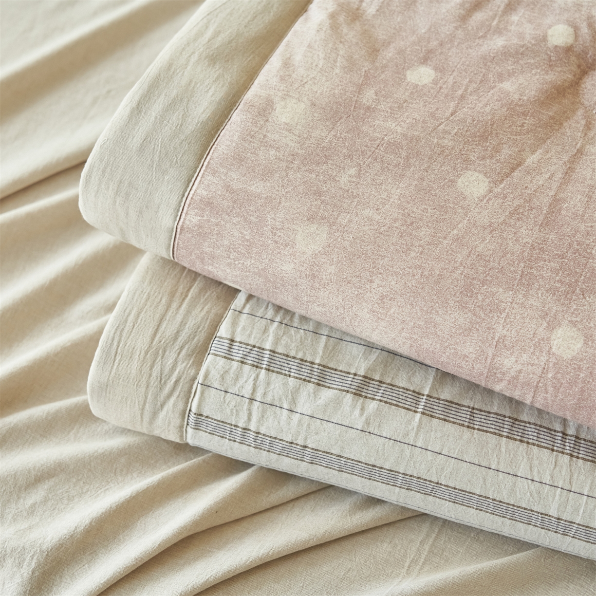 91家纺网 家纺一手货源 找家纺 （总）恒爱家纺 2026春夏新款全棉棉麻夏被夏凉被空调被四件套系列