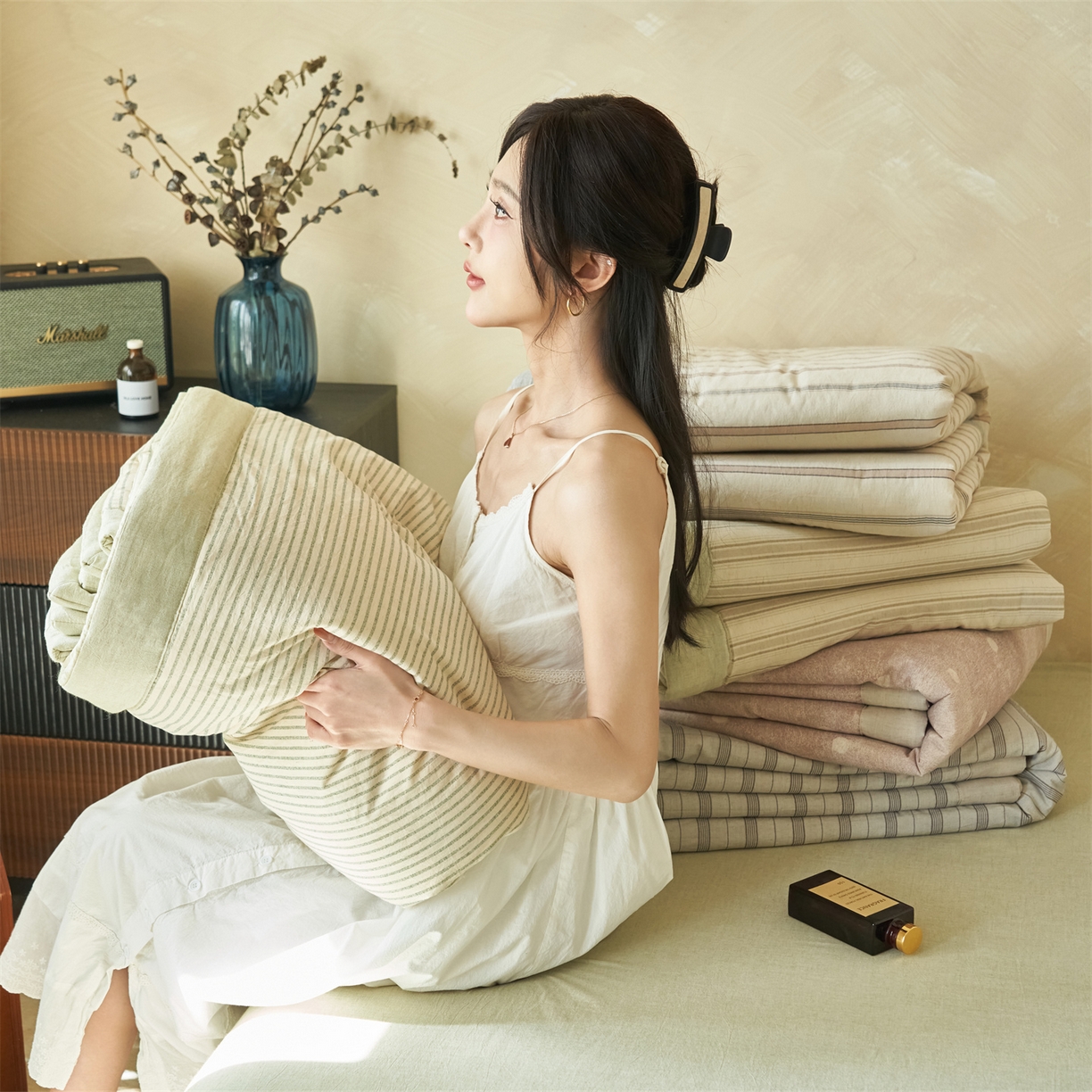 91家纺网 家纺一手货源 找家纺 （总）恒爱家纺 2026春夏新款全棉棉麻夏被夏凉被空调被四件套系列