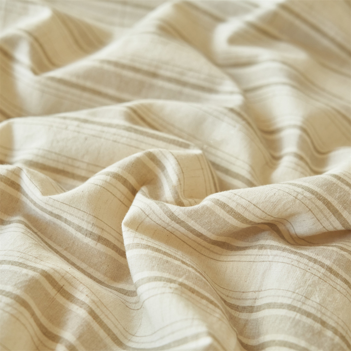 91家纺网 家纺一手货源 找家纺 恒爱家纺 2026春夏新款全棉棉麻夏被夏凉被空调被四件套系列 佰锦-卡其