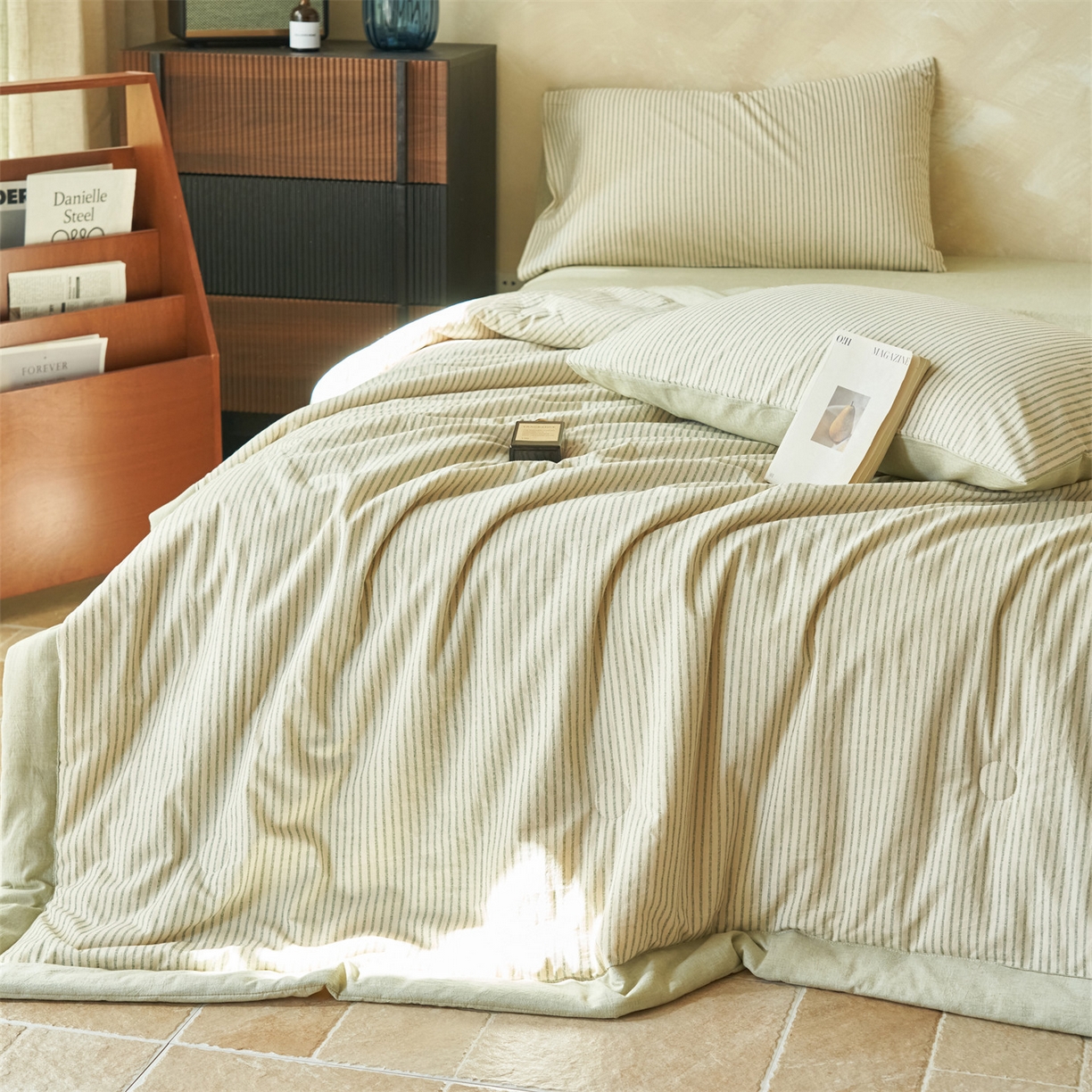 91家纺网 家纺一手货源 找家纺 恒爱家纺 2026春夏新款全棉棉麻夏被夏凉被空调被四件套系列 梦映