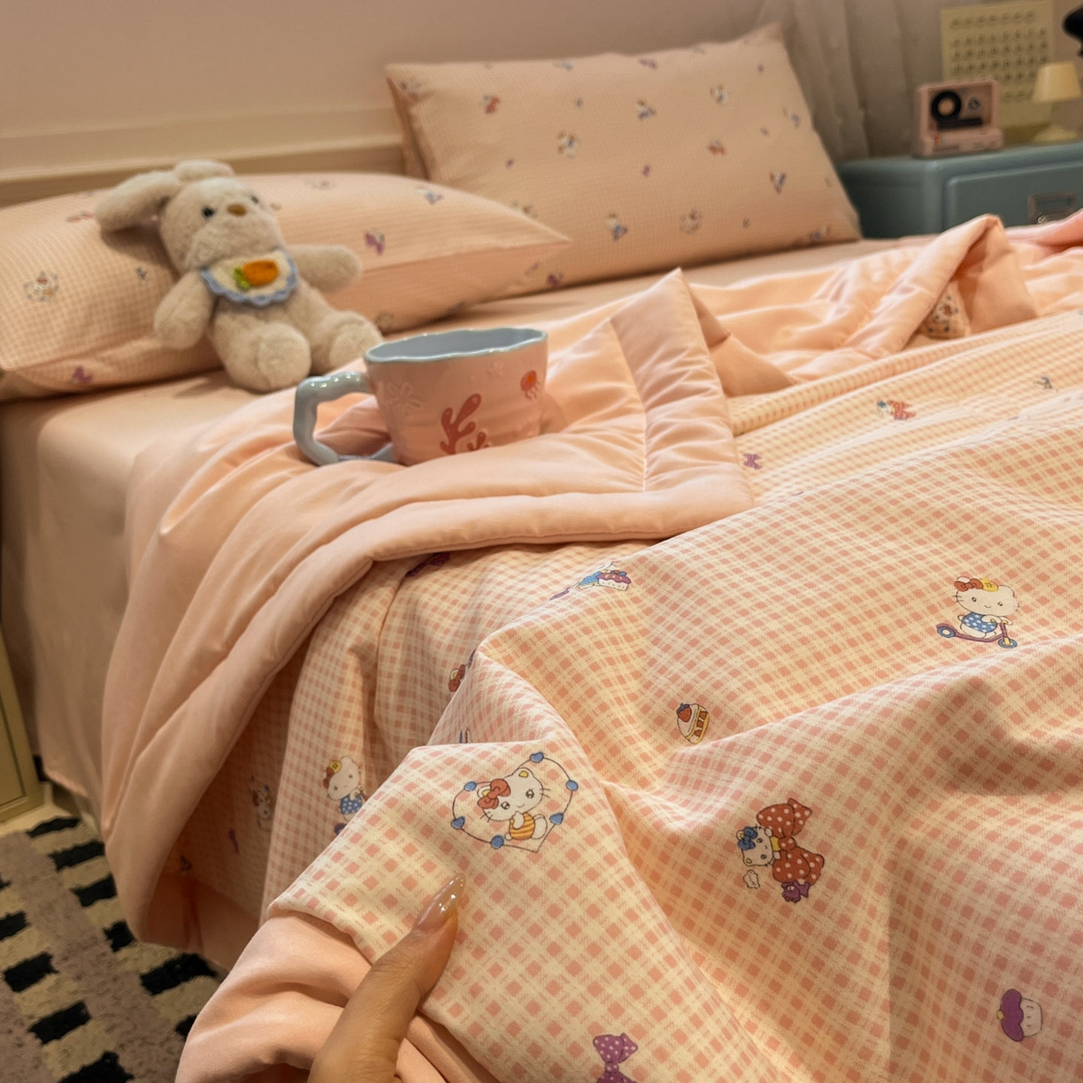 91家纺网 家纺一手货源 找家纺 （总）一加一 2026新款云柔棉印花凉感冰蚕夏被夏凉被空调被四件套