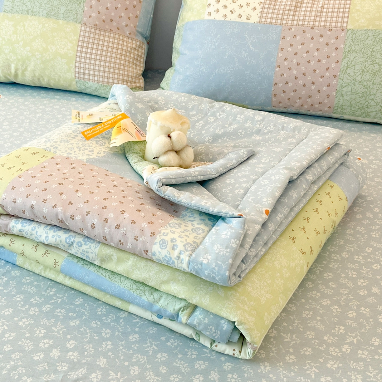 （总）一加一 2026新款全棉新疆棉花夏被夏凉被空调被四件套-棉语清夏