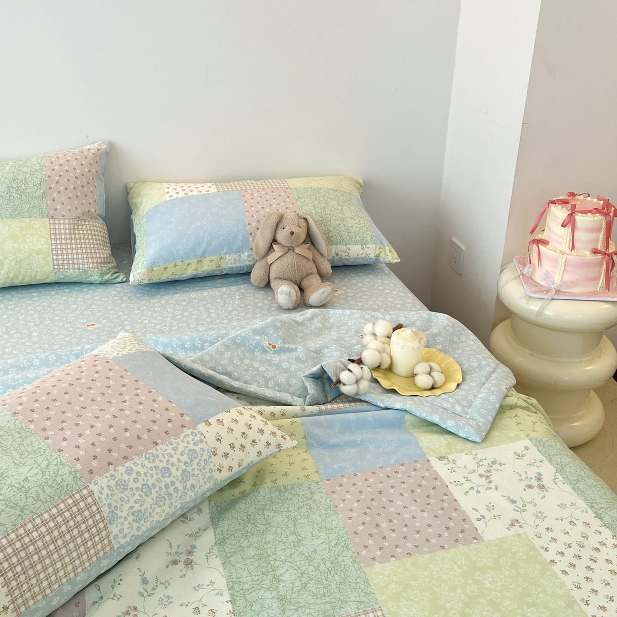 91家纺网 家纺一手货源 找家纺 （总）一加一 2026新款全棉新疆棉花夏被夏凉被空调被四件套-棉语清夏