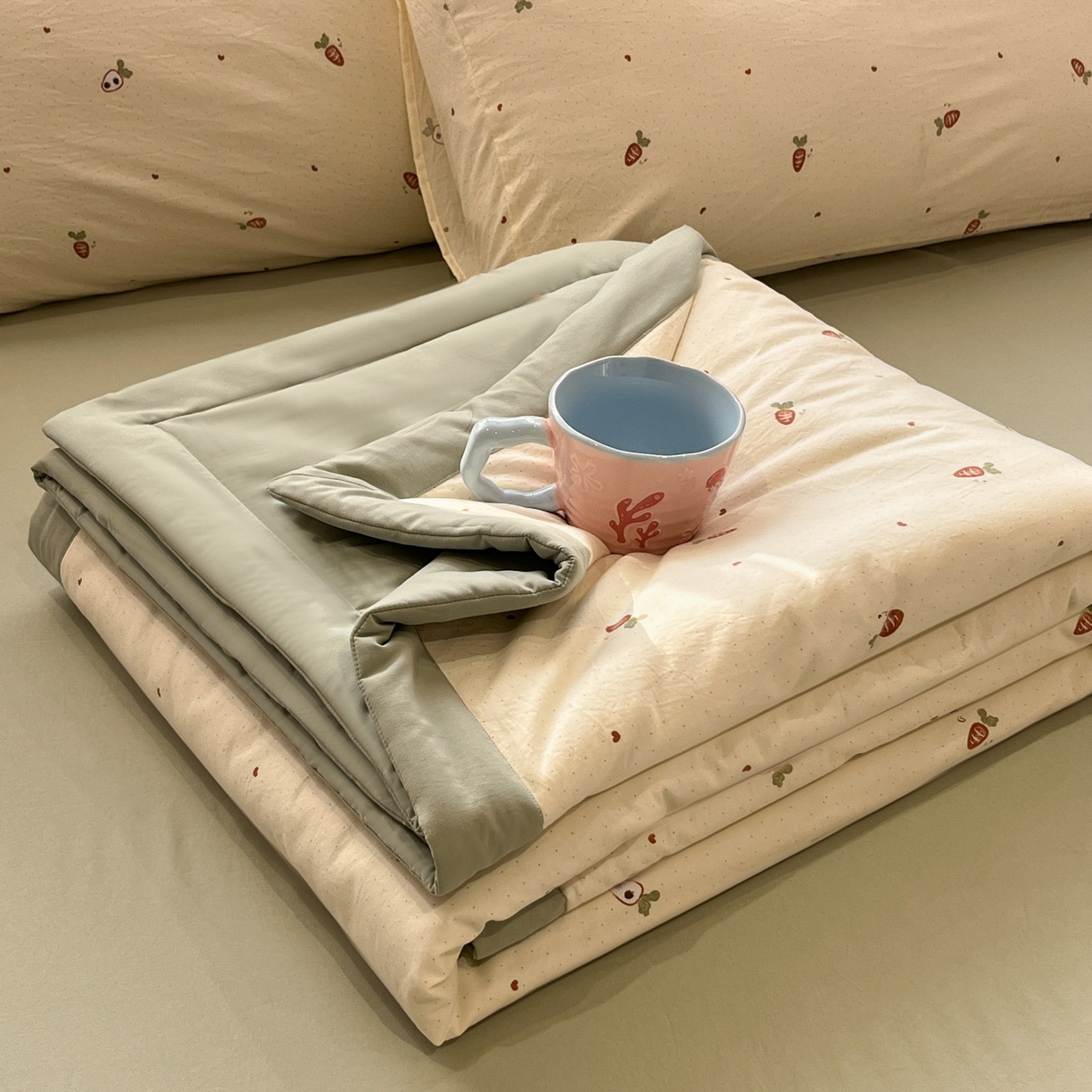 91家纺网 家纺一手货源 找家纺 （总）一加一 2026新款云柔棉印花凉感冰蚕夏被夏凉被空调被四件套