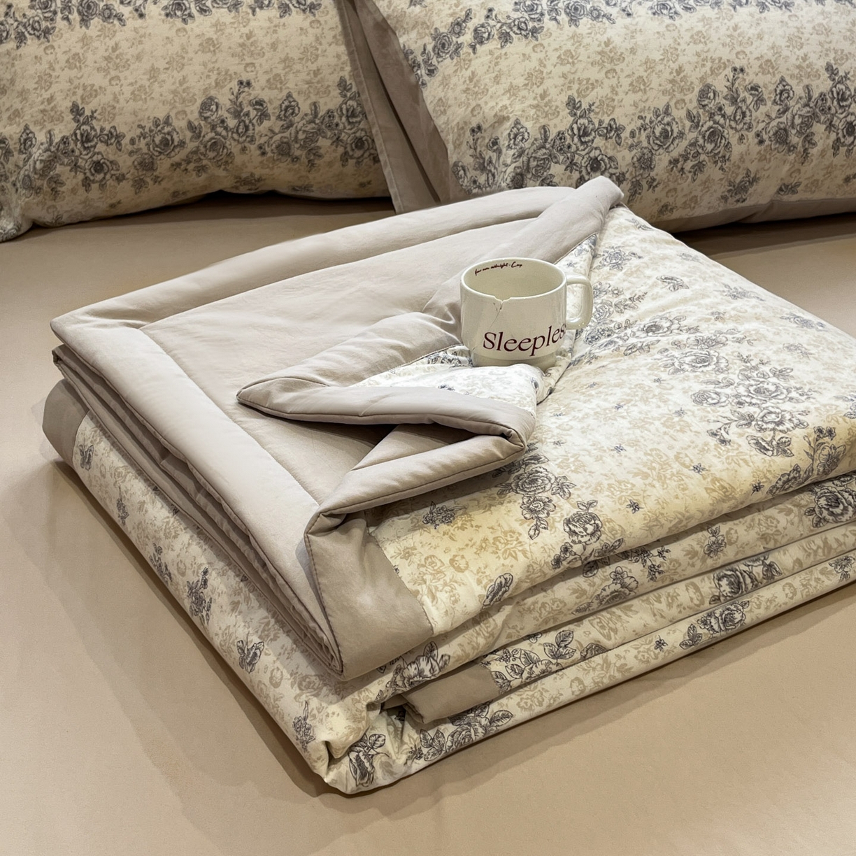 91家纺网 家纺一手货源 找家纺 （总）一加一 2026新款云柔棉印花凉感冰蚕夏被夏凉被空调被四件套