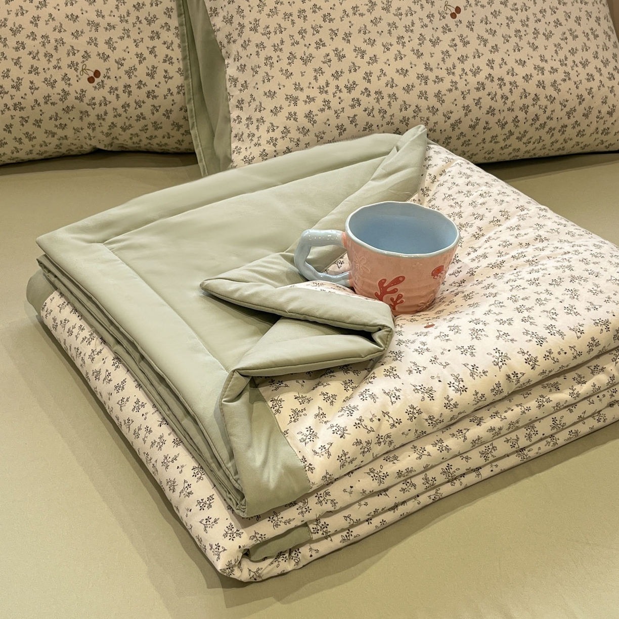 91家纺网 家纺一手货源 找家纺 （总）一加一 2026新款云柔棉印花凉感冰蚕夏被夏凉被空调被四件套