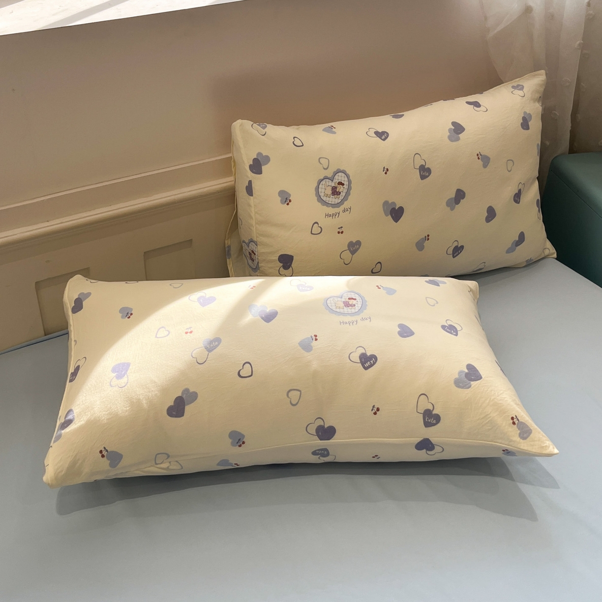 91家纺网 家纺一手货源 找家纺 一加一 2026新款云柔棉印花凉感冰蚕夏被夏凉被空调被四件套 奶油大耳狗