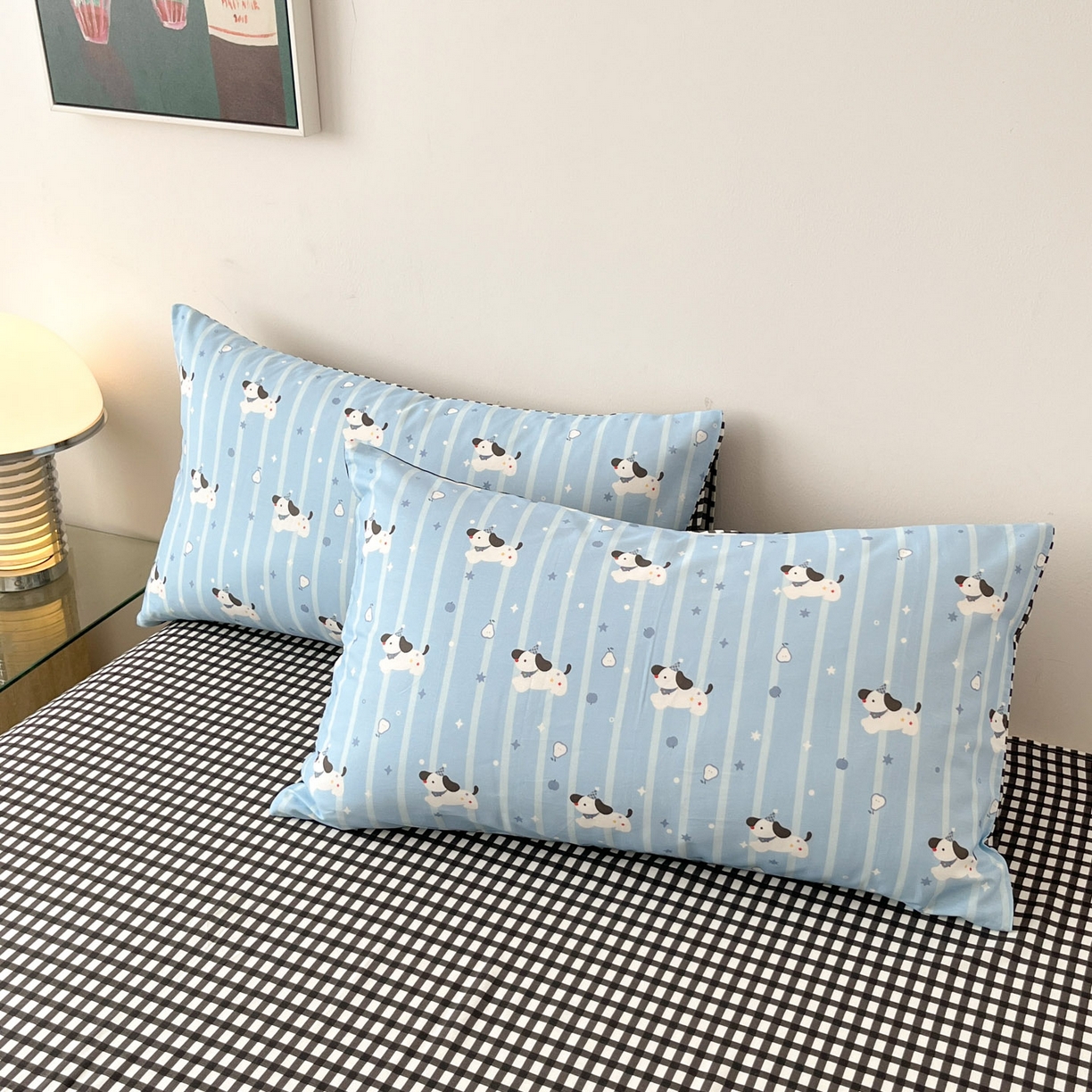 91家纺网 家纺一手货源 找家纺 一加一 2026新款全棉新疆棉花夏被夏凉被空调被四件套-棉语清夏 哈哈狗