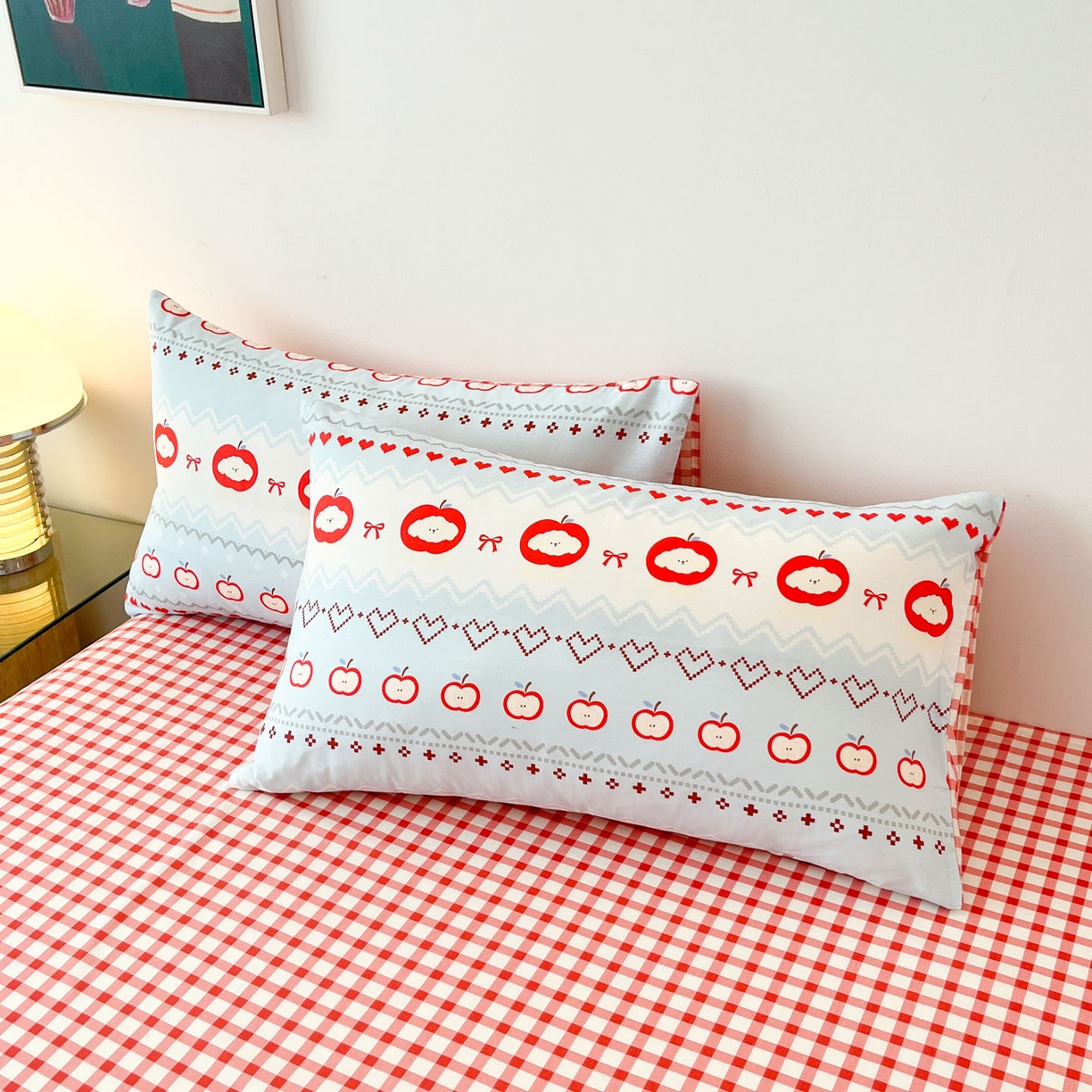 91家纺网 家纺一手货源 找家纺 一加一 2026新款全棉新疆棉花夏被夏凉被空调被四件套-棉语清夏 苹果乐园