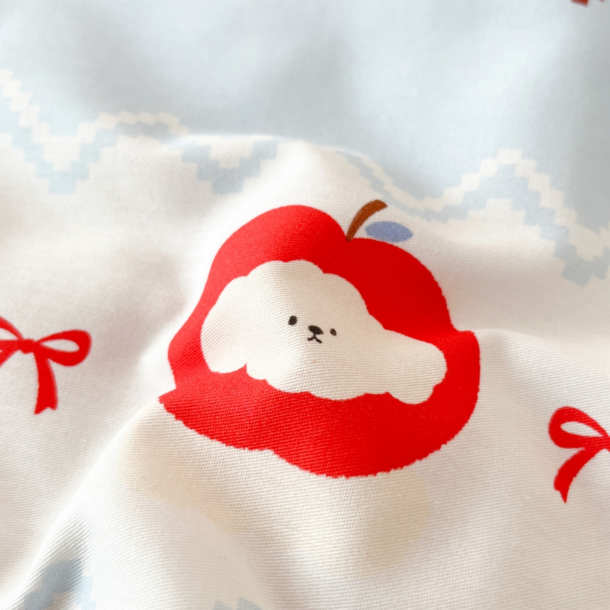 91家纺网 家纺一手货源 找家纺 一加一 2026新款全棉新疆棉花夏被夏凉被空调被四件套-棉语清夏 苹果乐园